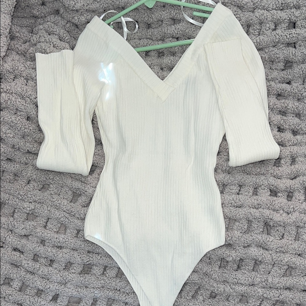 Windsor white sweater bodysuit